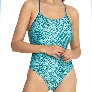 Speedo Women's Swimsuit One Piece Prolt Relay Back Tiger Ocean Depths 10 36